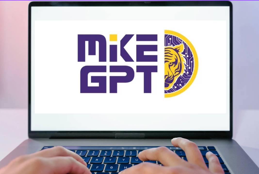 Computer screen with MikeGPT logo