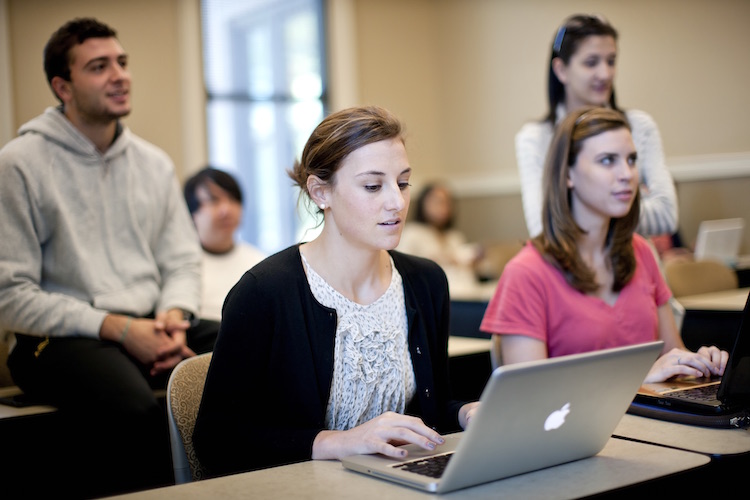 student in class